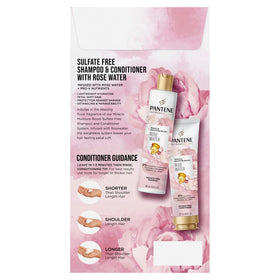 Pantene dual pack on bathroom shelf in everyday routine setting