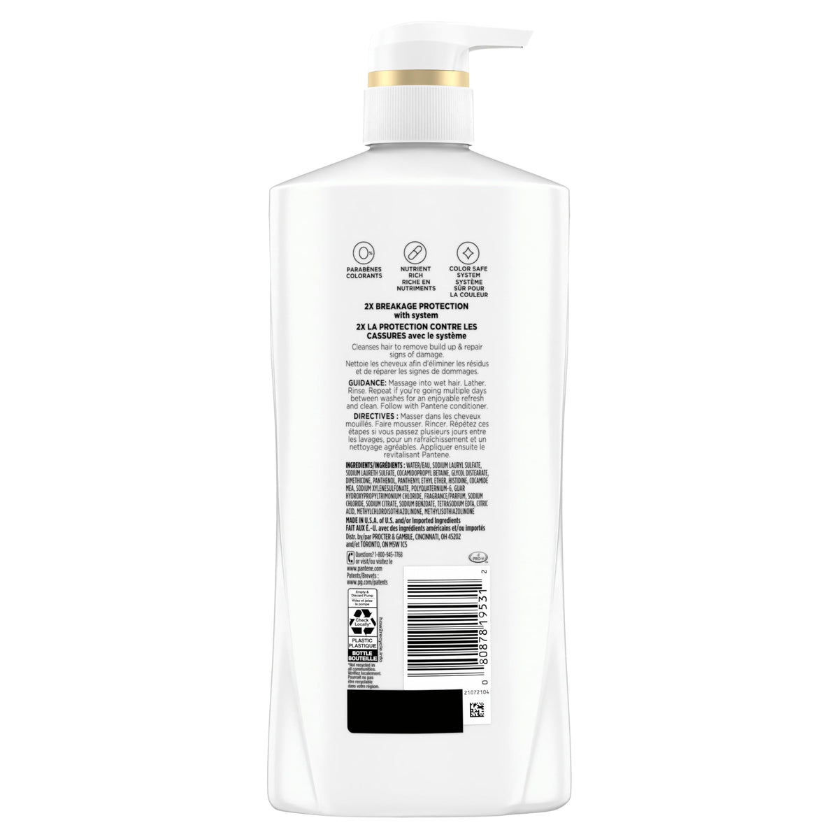 Pantene placed on bathroom shelf as part of a nourishing routine