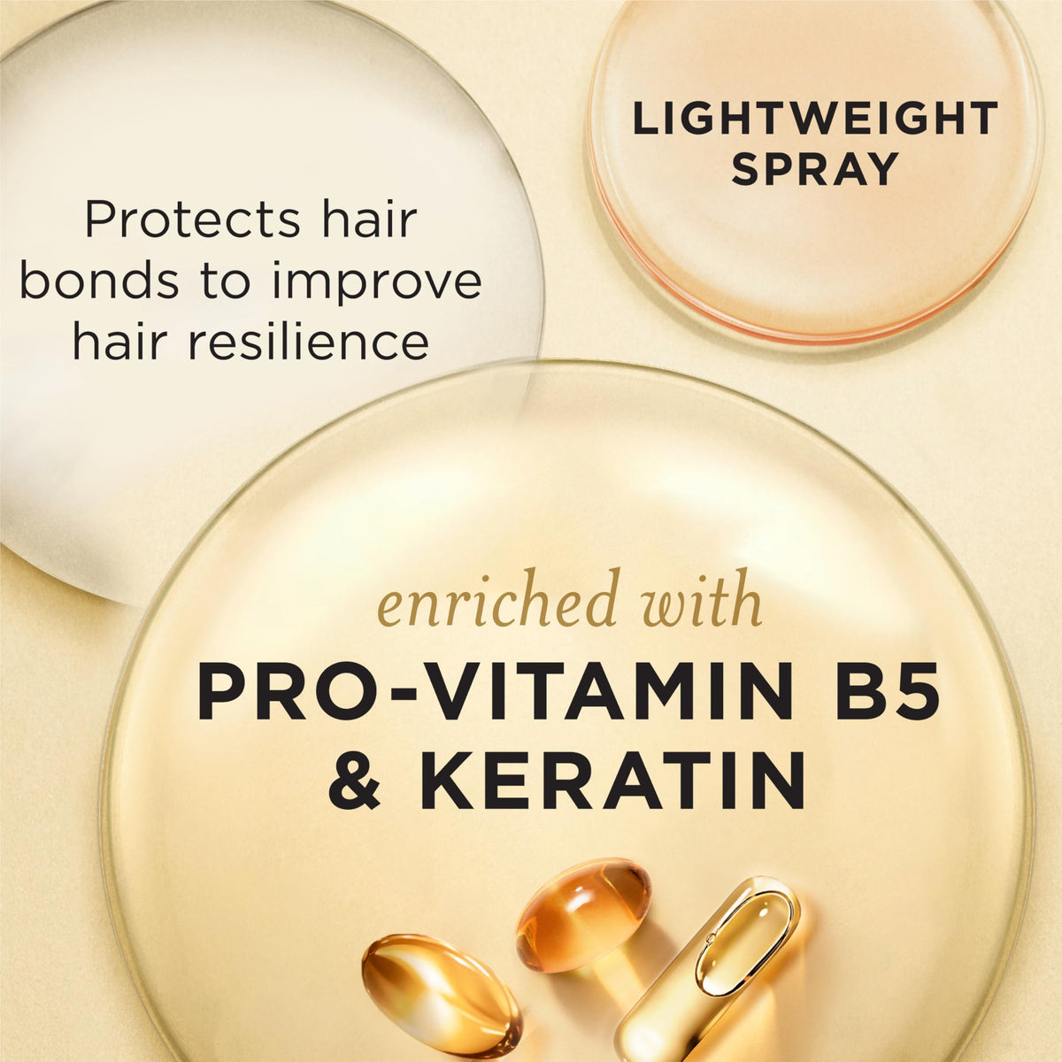 Before and after hair using Pantene showing smoother, shinier results