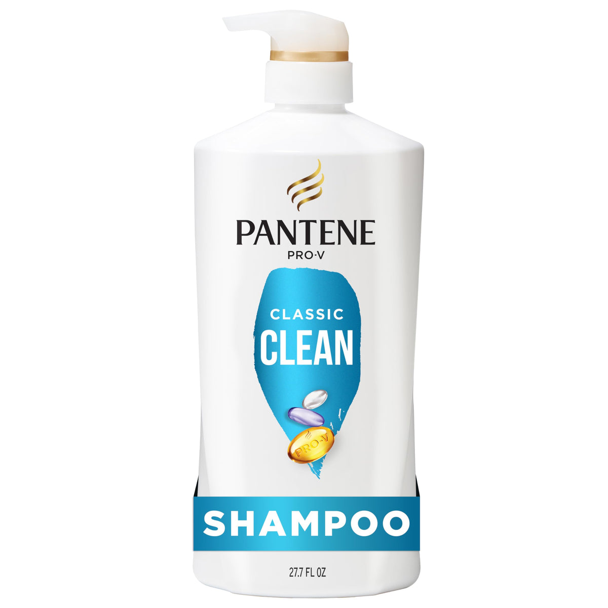 Pantene Classic Clean front packaging showing clear bottle and label benefits