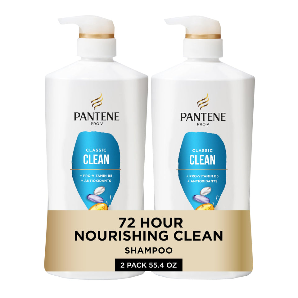 Pantene Classic Clean front packaging showing size and branding benefits