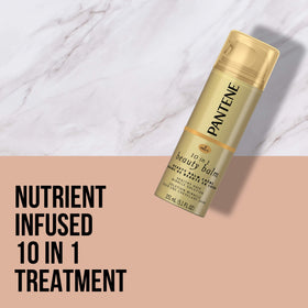 Pantene close-up of cream texture, lightweight smoothing benefit