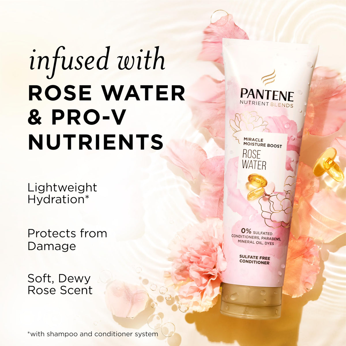 Pantene product texture close-up highlighting smooth creamy formula