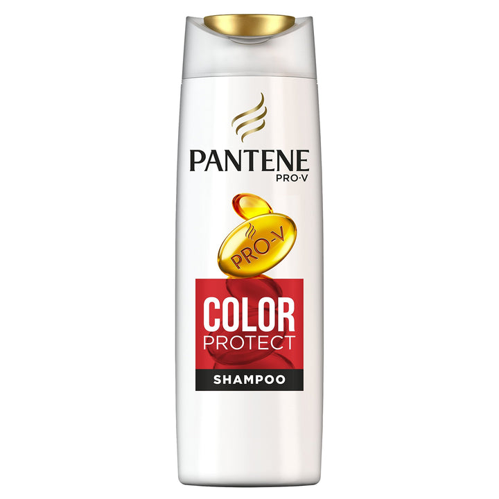 Pantene front bottle showing Colour Protect and Smooth benefit