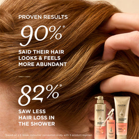 Pantene shampoo and conditioner together showing system pairing for fuller-looking hair