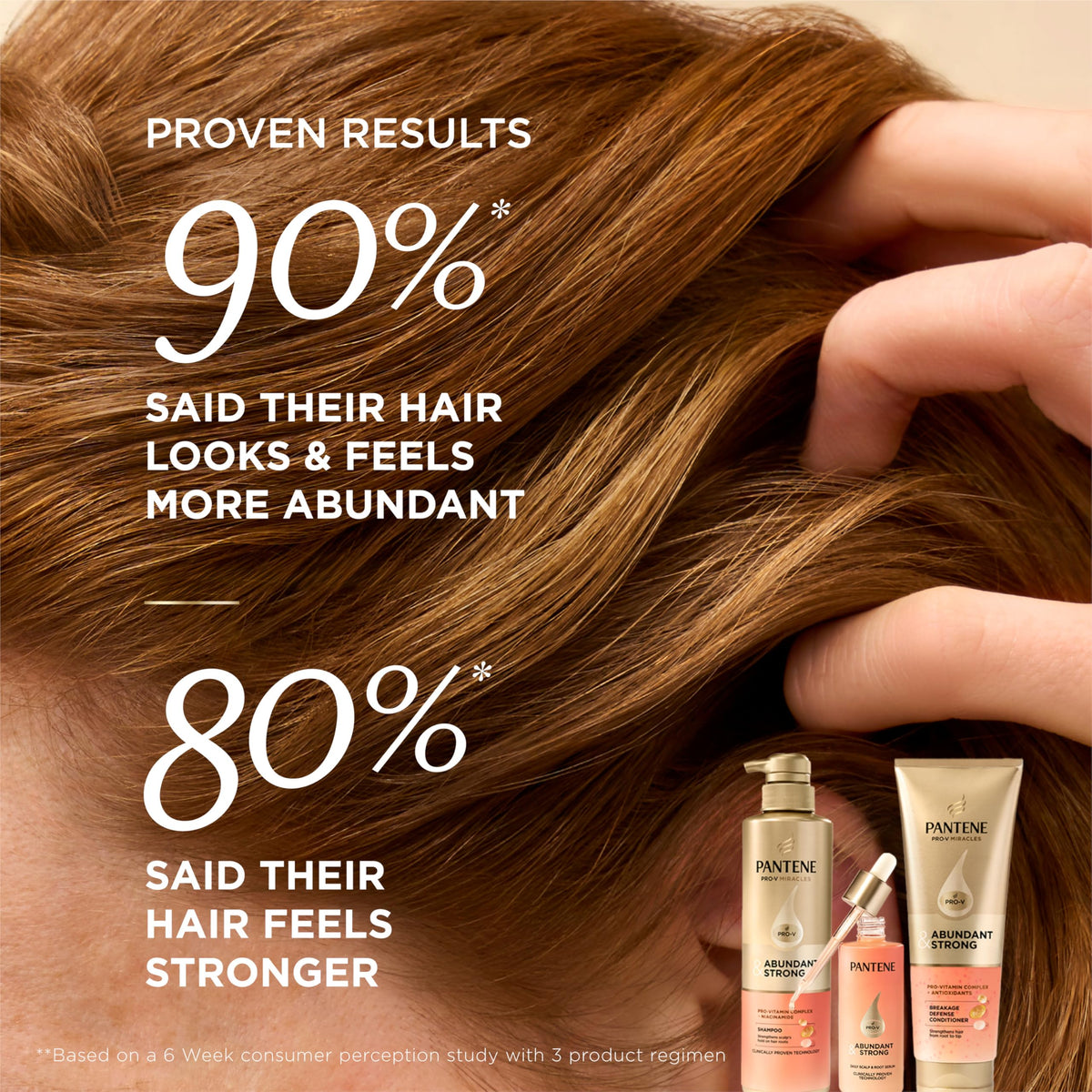 Pantene conditioner with matching shampoo and serum showing complete system