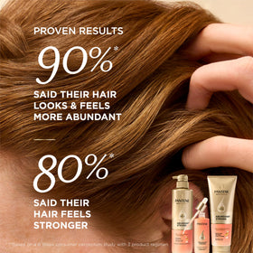 Pantene conditioner with matching shampoo and serum showing complete system