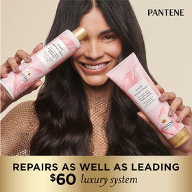 Pantene creamy conditioner texture close-up for quick absorption