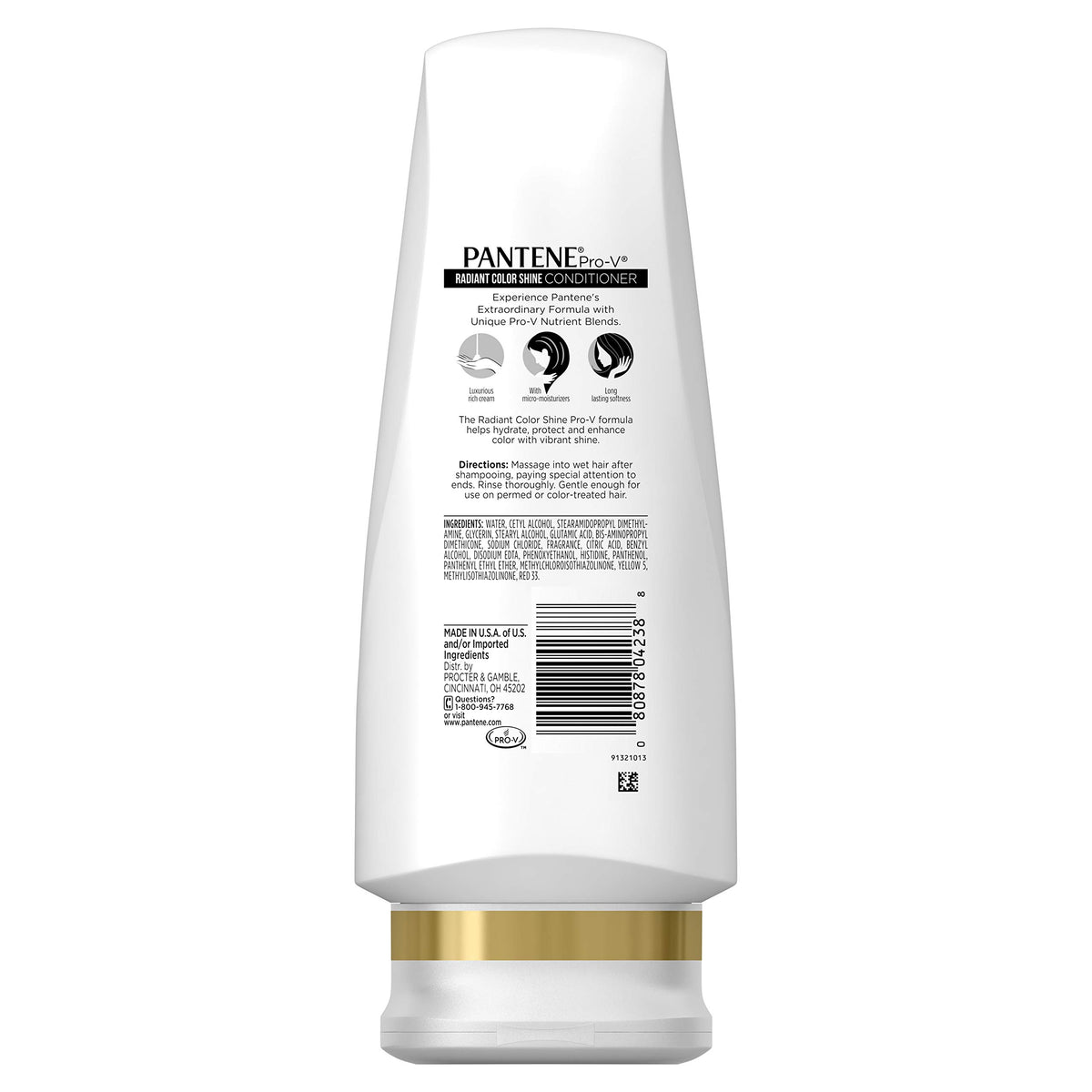 Creamy Pantene conditioner texture showing hydration and smoothing