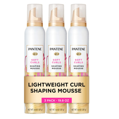 Pantene front packaging showing three cans and product identity for reliable styling