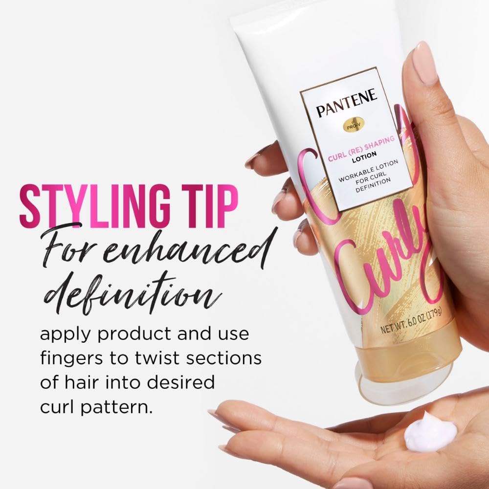 Pantene styled curls after diffusing showing bounce and volume