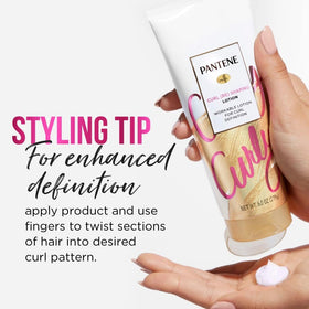 Pantene styled curls after diffusing showing bounce and volume