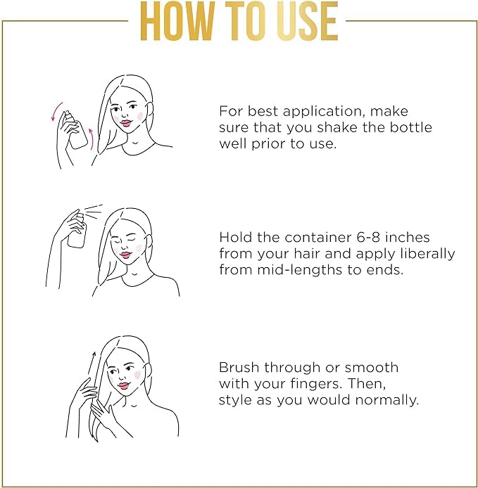 Pantene applied to styled hair reducing frizz and adding shine