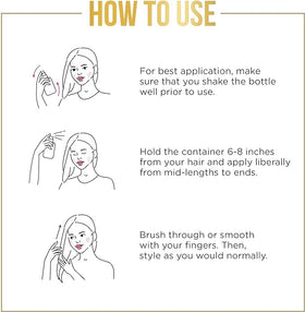 Pantene applied to styled hair reducing frizz and adding shine