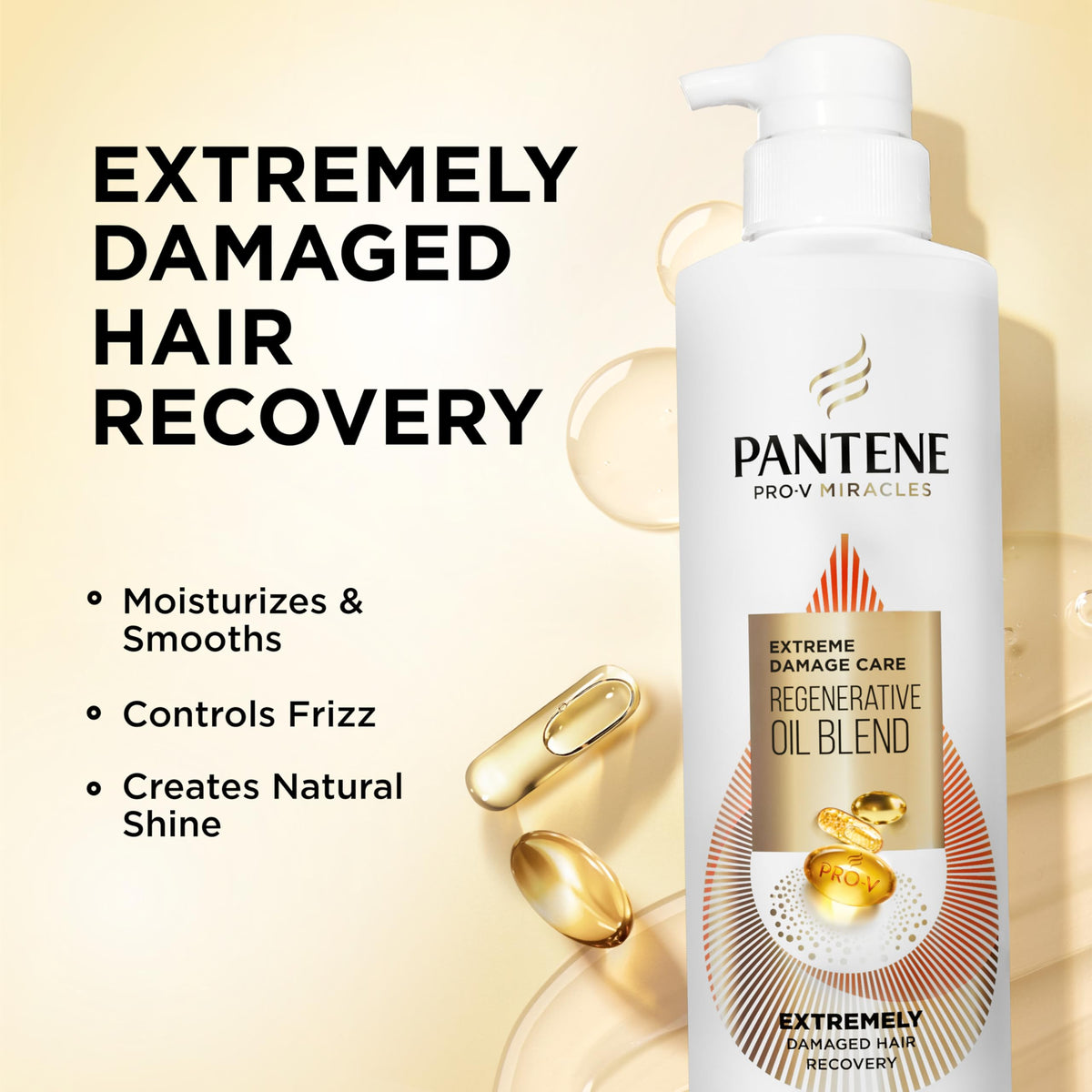 Pantene close-up flip top cap for easy dispensing and control
