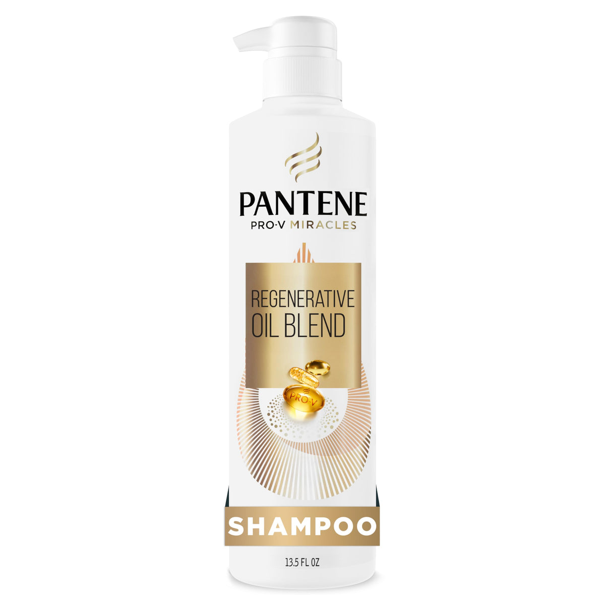 Pantene front bottle showing label and restorative benefits