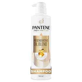 Pantene front bottle showing label and restorative benefits