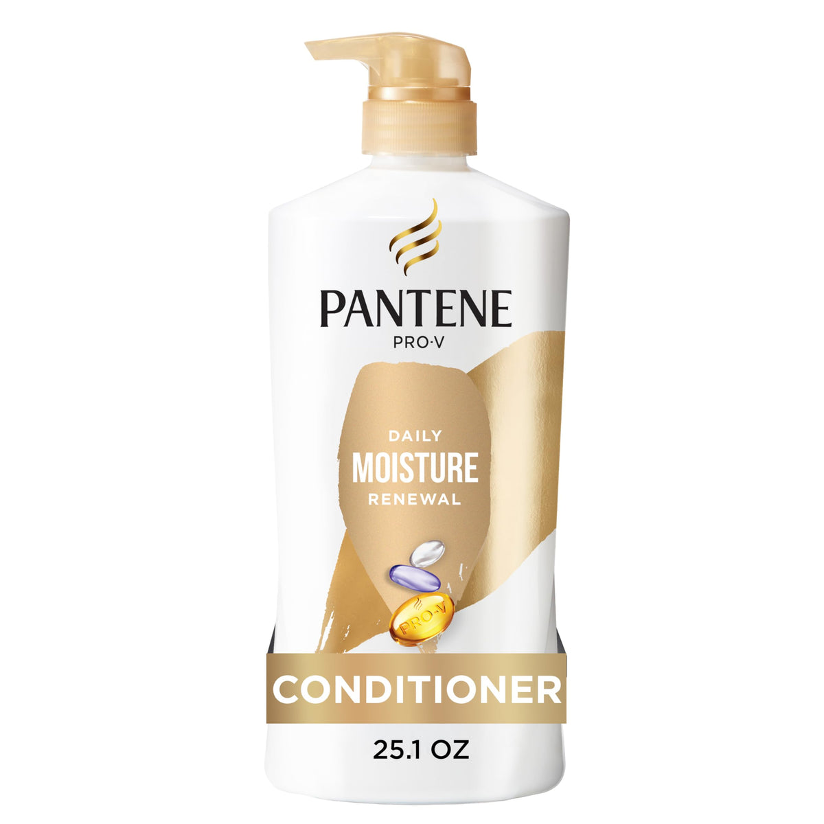 Pantene front packaging showing bottle and label for easy identification and benefit