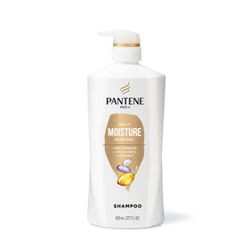 Pantene front packaging showing daily moisture renewal and 72-hour hydration benefit