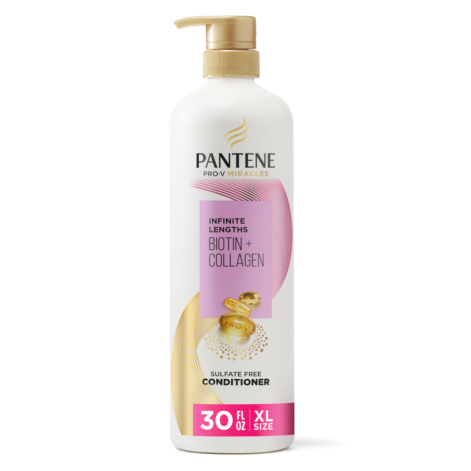 Pantene front packaging showing product and benefits for stronger hair