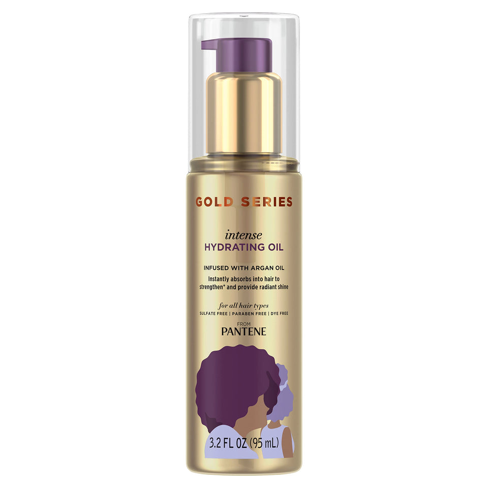 Pantene Gold Series front packaging showing bottle and label, brand clarity and confidence