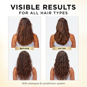 Pantene before and after hair comparison showing improved softness