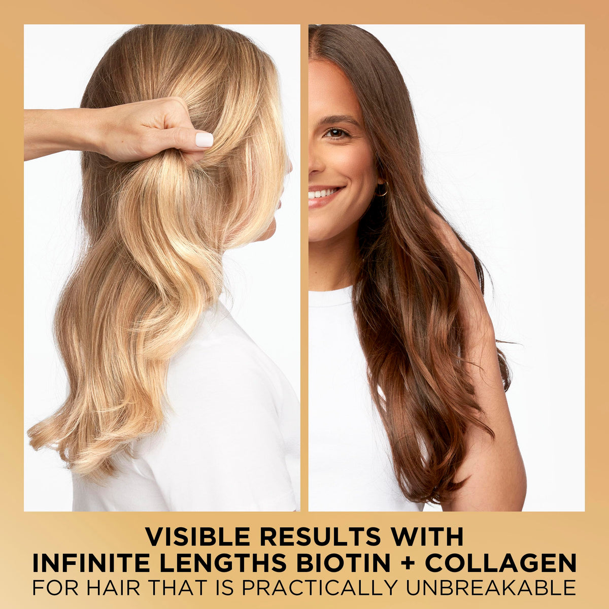 Hand holding Pantene conditioner illustrating easy one-minute application