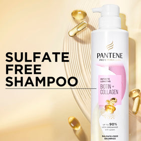 Pantene conditioner paired with shampoo for a stronger hair system