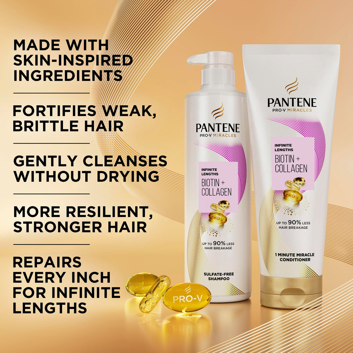 Pantene pump close-up highlighting easy dispensing and controlled use