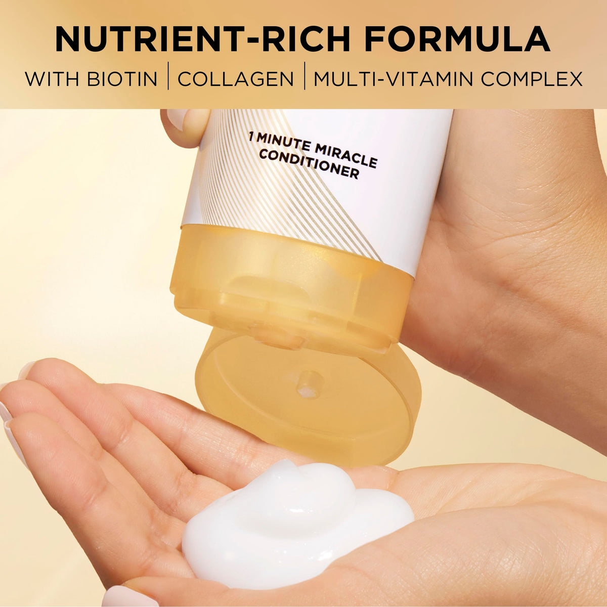 Pantene bottle next to common items to show the 10.9 fl oz scale