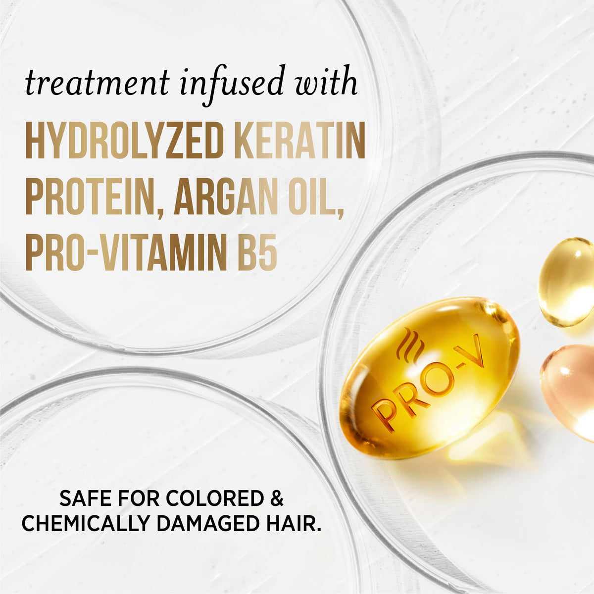 Applying Pantene leave-in to damp hair for instant manageability benefit