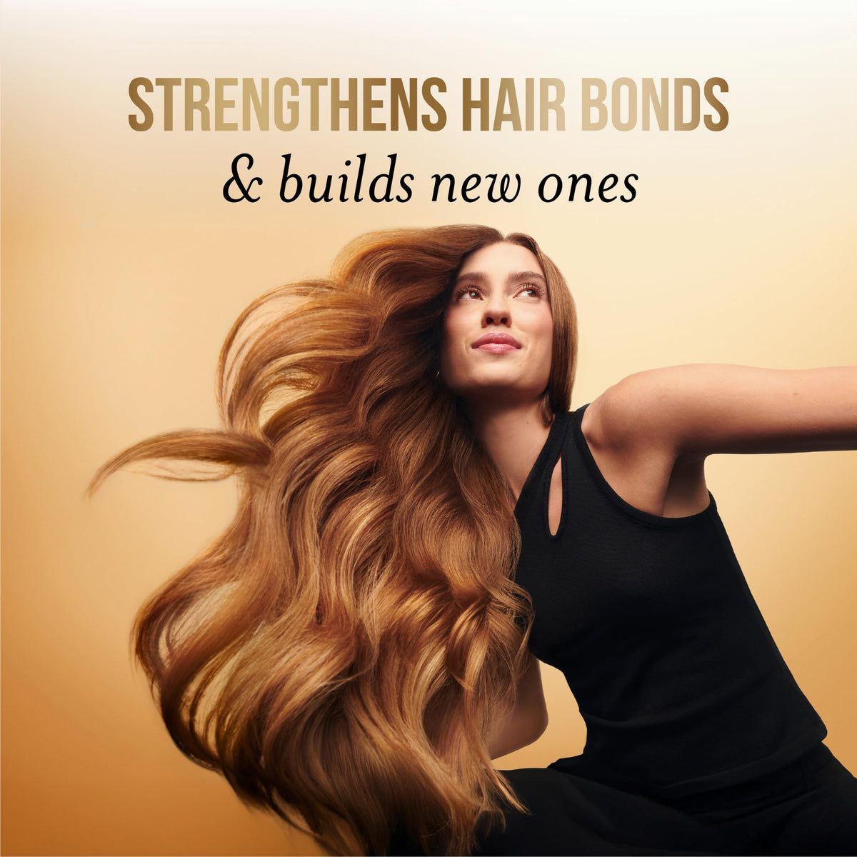 Argan oil drop with Pantene label highlighting nourishing ingredient benefits