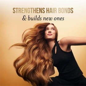 Argan oil drop with Pantene label highlighting nourishing ingredient benefits