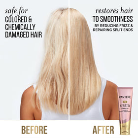 Close-up of creamy leave-in texture illustrating Pantene smoothing effect