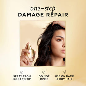 Label close-up on Pantene bottle displaying directions and ingredient emphasis