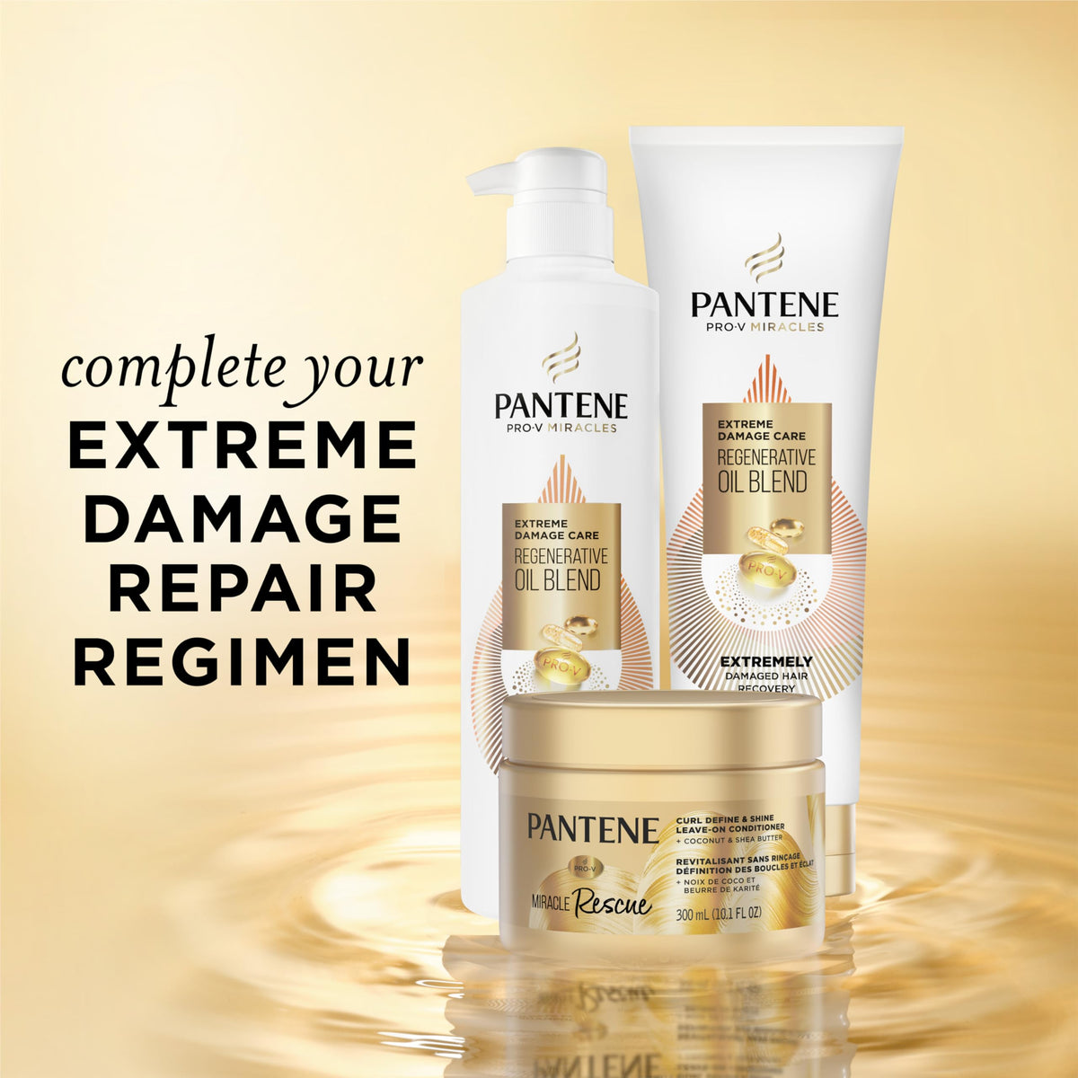 Pantene label close-up highlighting pro-vitamin B5 and usage directions