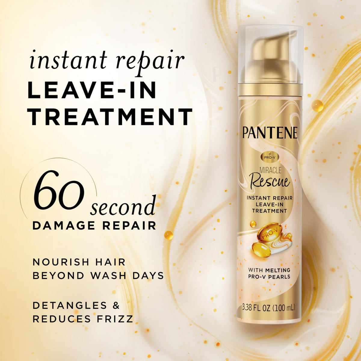 Pantene open cap with Melting Pro‑V Pearls activating for nourishment