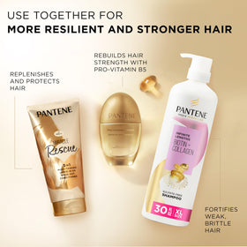 Pantene Miracle Rescue used before styling to protect hair from heat damage