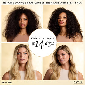 Pantene being misted onto wet hair demonstrating easy use and quick absorption
