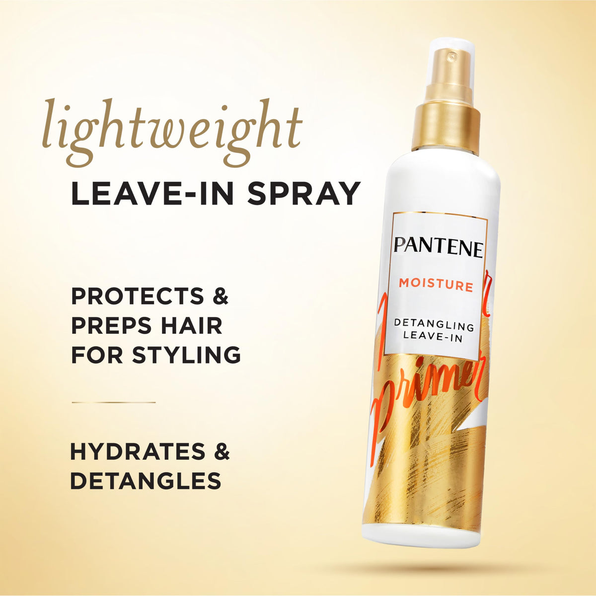Pantene nozzle spraying fine mist demonstrating even application benefit