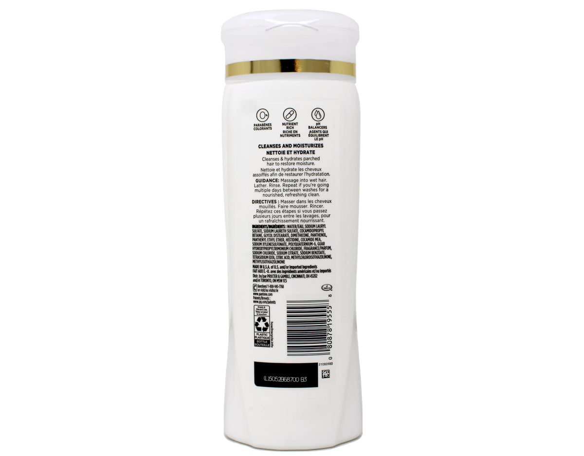 Pantene bottle cap open showing easy dispense for mess-free use