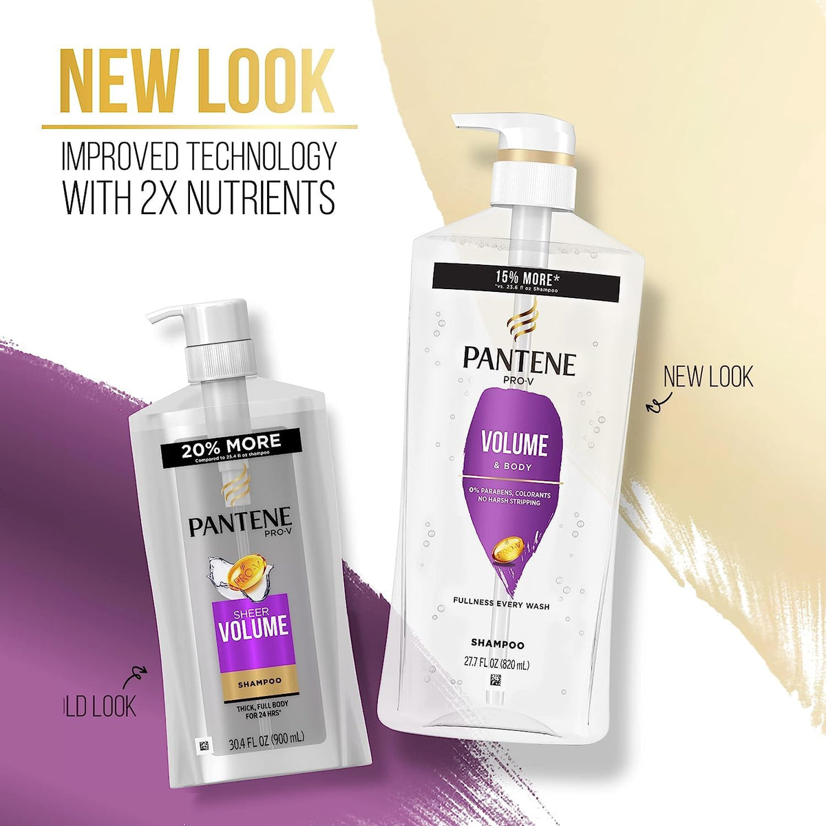 Pantene product size comparison in hand showing travel-friendly scale