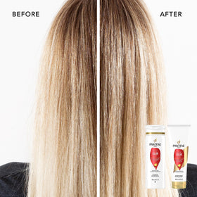 Pantene rich lather close-up revealing gentle cleansing foam and shine improvement