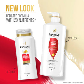 Pantene pump and cap detail demonstrating easy dispensing and travel-ready convenience