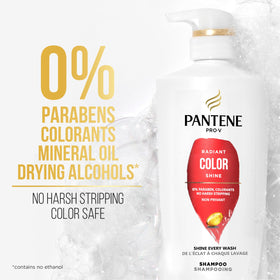 Pantene creamy shampoo texture on hand showing nutrient-rich formula and hydration