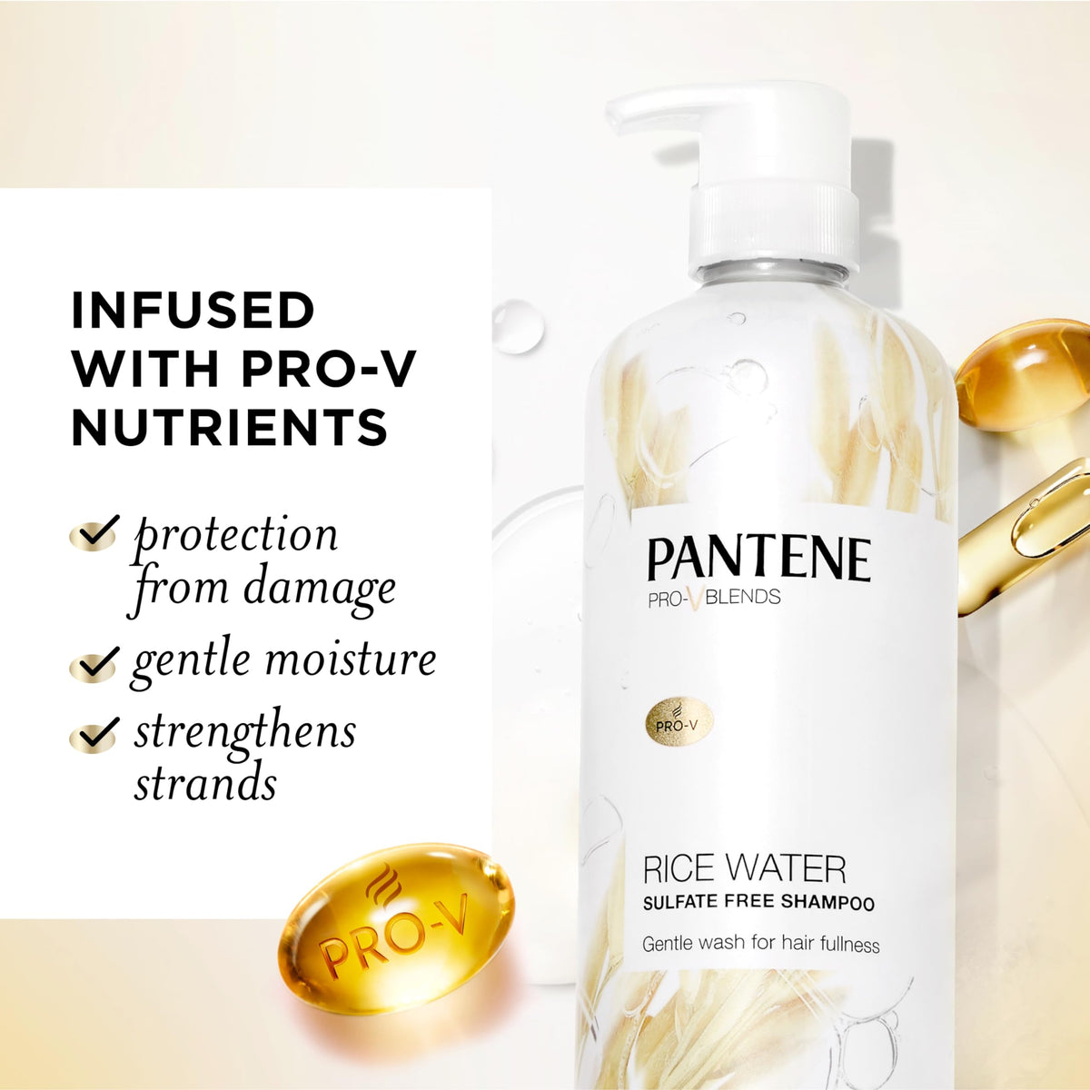 Pantene jumbo pump bottle highlighting 30 oz value for long use