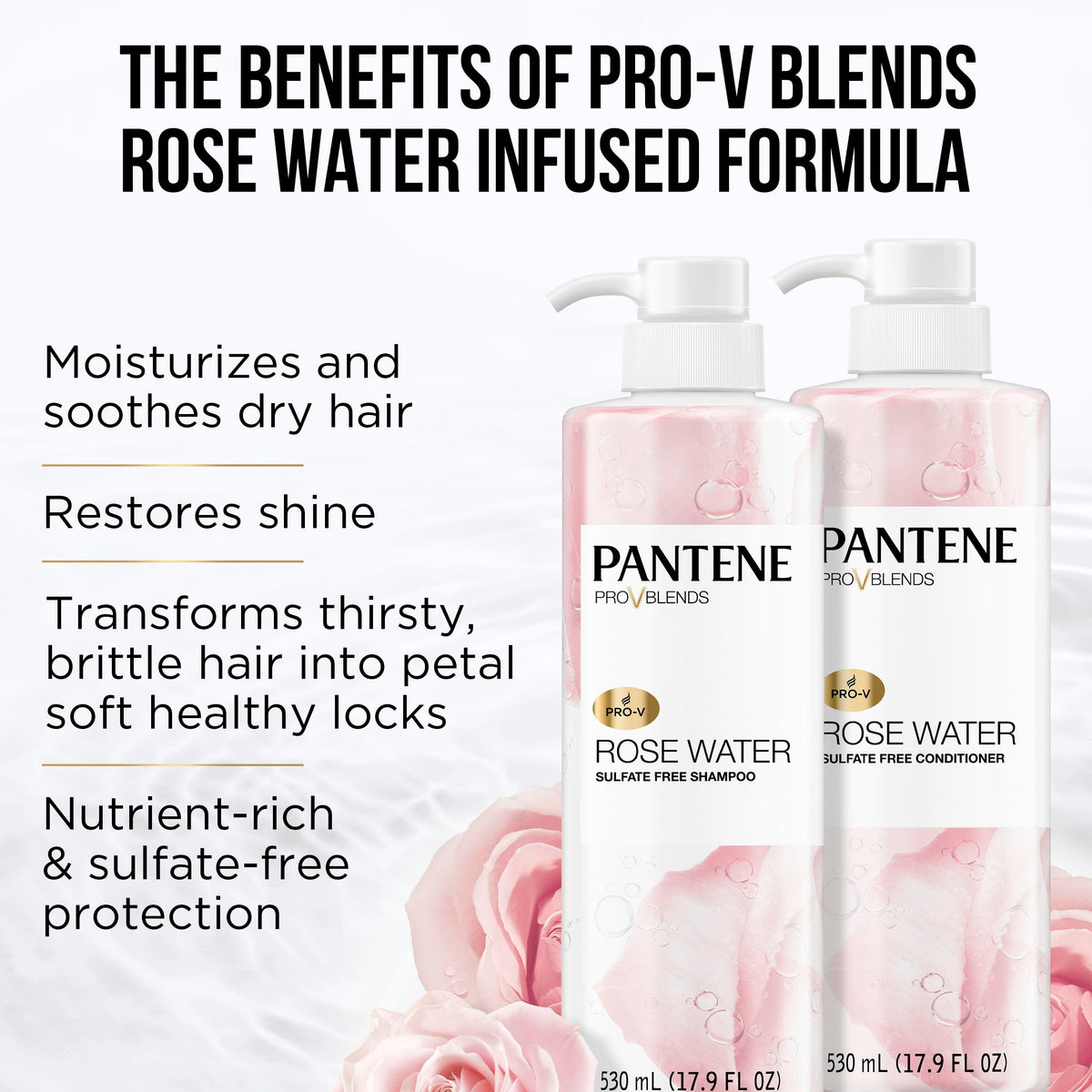 Pantene back label ingredient list and usage instructions for clarity