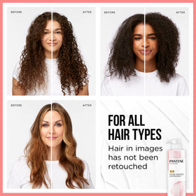 Pantene shampoo lather on hair demonstrating gentle cleansing action