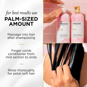 Pantene bottle in bathroom setting for everyday styling convenience