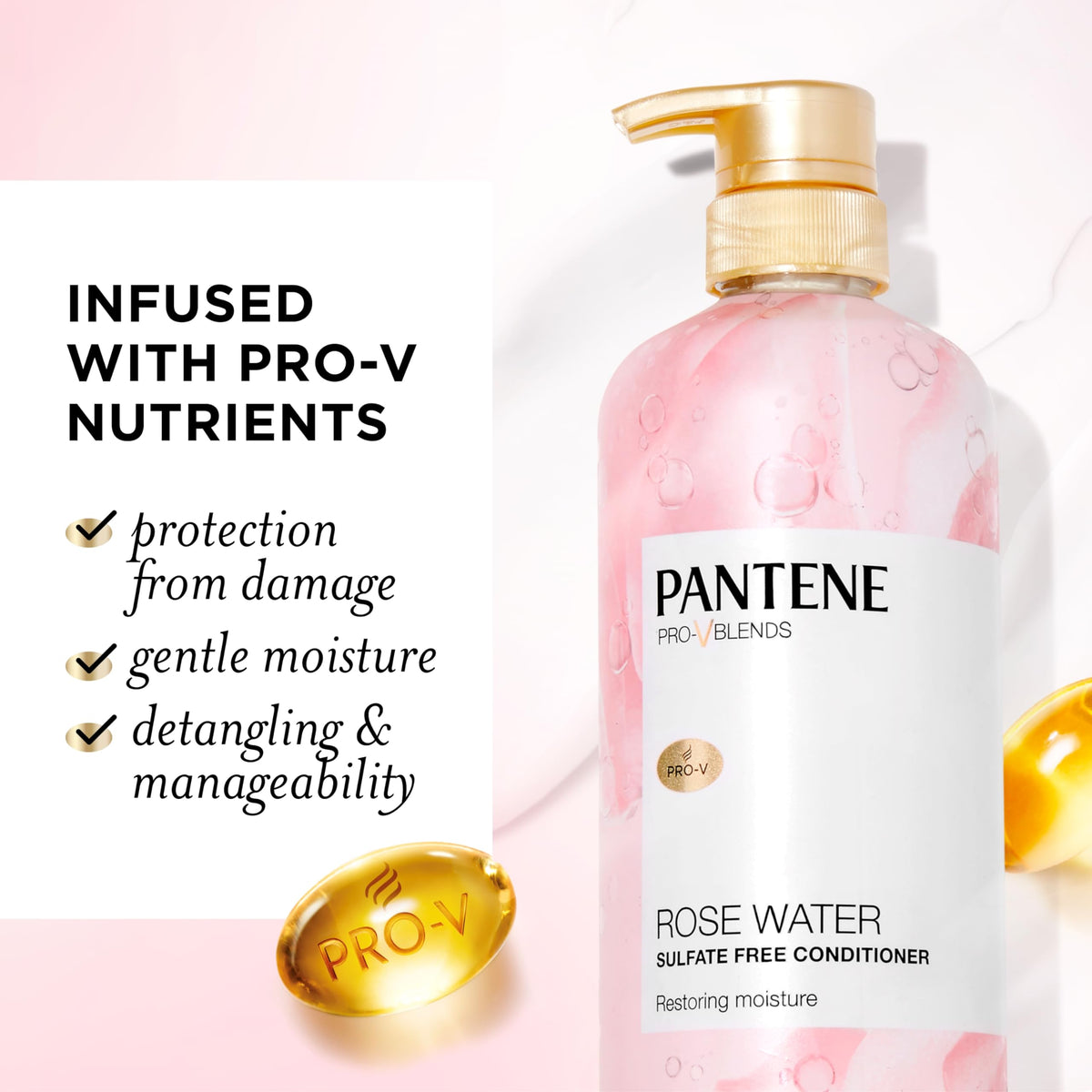 Pantene pump dispensing conditioner for easy, controlled daily use